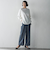 【WEB限定/大きいサイズ】デニム見えシャンブレーワイドパンツ≪洗濯機で洗える≫