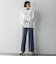 【WEB限定/大きいサイズ】デニム見えシャンブレーワイドパンツ≪洗濯機で洗える≫