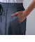 【WEB限定/大きいサイズ】デニム見えシャンブレーワイドパンツ≪洗濯機で洗える≫