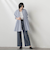 【WEB限定/大きいサイズ】デニム見えシャンブレーワイドパンツ≪洗濯機で洗える≫