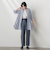 【WEB限定/大きいサイズ】デニム見えシャンブレーワイドパンツ≪洗濯機で洗える≫