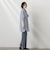 【WEB限定/大きいサイズ】デニム見えシャンブレーワイドパンツ≪洗濯機で洗える≫
