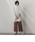 【大きいサイズ】【biyori】”しっとりやわらかな風合い”ピーチポプリンリブパンツ≪洗濯機で洗える≫