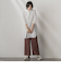 【大きいサイズ】【biyori】”しっとりやわらかな風合い”ピーチポプリンリブパンツ≪洗濯機で洗える≫
