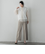 【大きいサイズ】キラメキストレッチワイドパンツ≪洗濯機で洗える≫