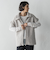 【大きいサイズ】カーリングヤーンジップジレ≪手洗い可能≫