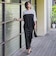 【WEB限定/大きいサイズ】“美脚デニム見え”裾スリットテーパードパンツ