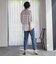 【WEB限定/大きいサイズ】“美脚デニム見え”裾スリットテーパードパンツ