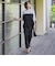 【WEB限定】“美脚デニム見え”裾スリットテーパードパンツ