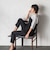 【WEB限定】“まるでデニム見え”裾スリットテーパードパンツ