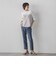 【WEB限定】“美脚デニム見え”裾スリットテーパードパンツ