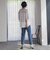 【WEB限定】“美脚デニム見え”裾スリットテーパードパンツ