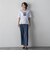 【WEB限定/大きいサイズ】“美脚デニム見え”ワイドパンツ