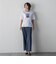 【WEB限定/大きいサイズ】“美脚デニム見え”ワイドパンツ
