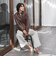 【WEB限定/+5cm丈長め】【極・名品パンツ】シェルタリングワイドパンツ