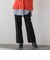 【すらっと美脚パンツ】フレアーストレートパンツ