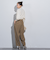 【ボディラインを拾わない】楽々スラックスタックハイウエストパンツ《手洗い可能》