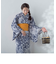 【浴衣3点セット】(ゆかた・しわ兵児帯・下駄)やまと撫子≪手洗い可能≫