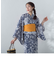 【浴衣3点セット】(ゆかた・しわ兵児帯・下駄)やまと撫子≪手洗い可能≫