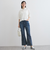 ケミカルデニムフレアパンツ≪洗濯機で洗える≫