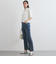 ケミカルデニムフレアパンツ≪洗濯機で洗える≫