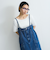 ライトオンスデニムサロペットスカート≪手洗い可能≫