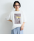 配色フォトプリントTシャツ≪手洗い可能≫