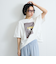 配色フォトプリントTシャツ≪手洗い可能≫