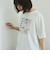 配色フォトプリントTシャツ≪手洗い可能≫