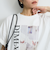 配色フォトプリントTシャツ≪手洗い可能≫