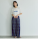 カラミチェックパンツ≪手洗い可能≫