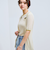 麻調配色ポロニットカーディガン≪手洗い可能≫