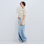 麻調配色ポロニットカーディガン≪手洗い可能≫