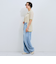麻調配色ポロニットカーディガン≪手洗い可能≫