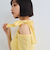 ワンショルリボンカットトップス≪手洗い可能≫