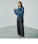 シアーレザー調イージーテーパードパンツ≪手洗い可能≫