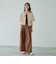 シアーレザー調イージーテーパードパンツ≪手洗い可能≫