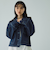 フラップポケットショートデニムブルゾン≪手洗い可能≫