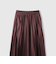 レザーライクジョーゼットプリーツスカート≪手洗い可能≫