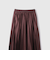 レザーライクジョーゼットプリーツスカート≪手洗い可能≫