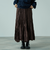 ワッシャーマットサテンプリーツスカート≪手洗い可能≫