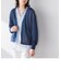 【socolla】配色シアーカーディガン≪手洗い可能≫