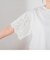 【socolla】コットンレースドッキングTシャツ≪洗濯機で洗える≫