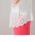 【socolla】コットンレースドッキングTシャツ≪洗濯機で洗える≫