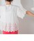 【socolla】コットンレースドッキングTシャツ≪洗濯機で洗える≫