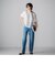 【socolla】WATER LESS DENIMサイドラインパンツ≪洗濯機で洗える≫