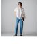 【socolla】WATER LESS DENIMサイドラインパンツ≪洗濯機で洗える≫