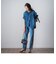 【socolla】WATER LESS DENIMサイドラインパンツ≪洗濯機で洗える≫