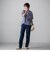 【socolla】WATER LESS DENIMサイドラインパンツ≪洗濯機で洗える≫