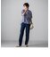 【socolla】WATER LESS DENIMサイドラインパンツ≪洗濯機で洗える≫